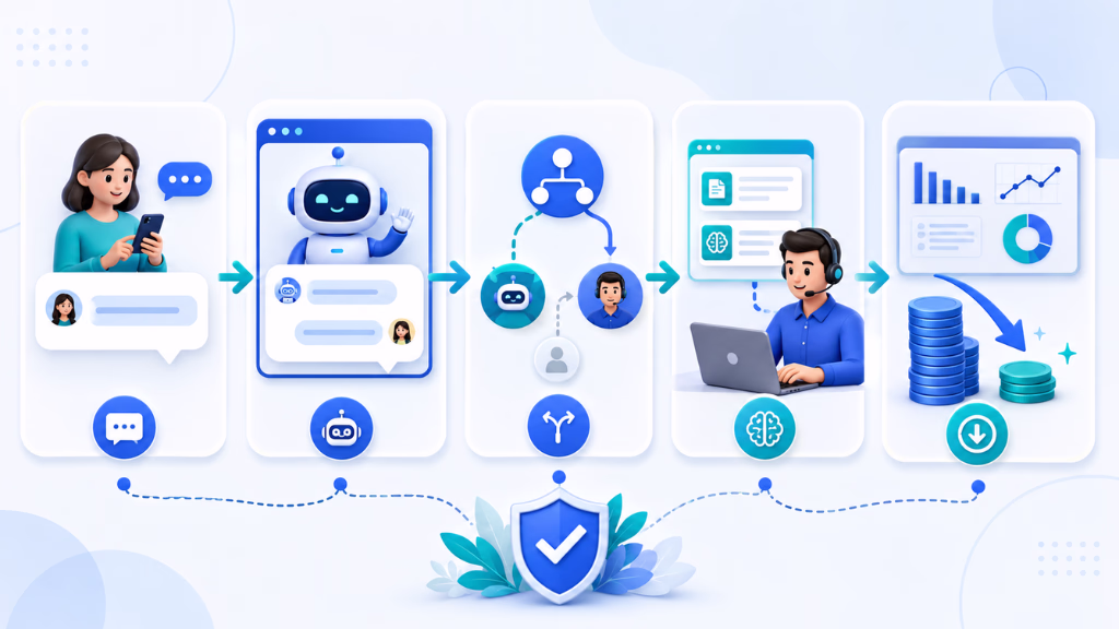 Steps to Reduce Support Costs Using AI Live Chat