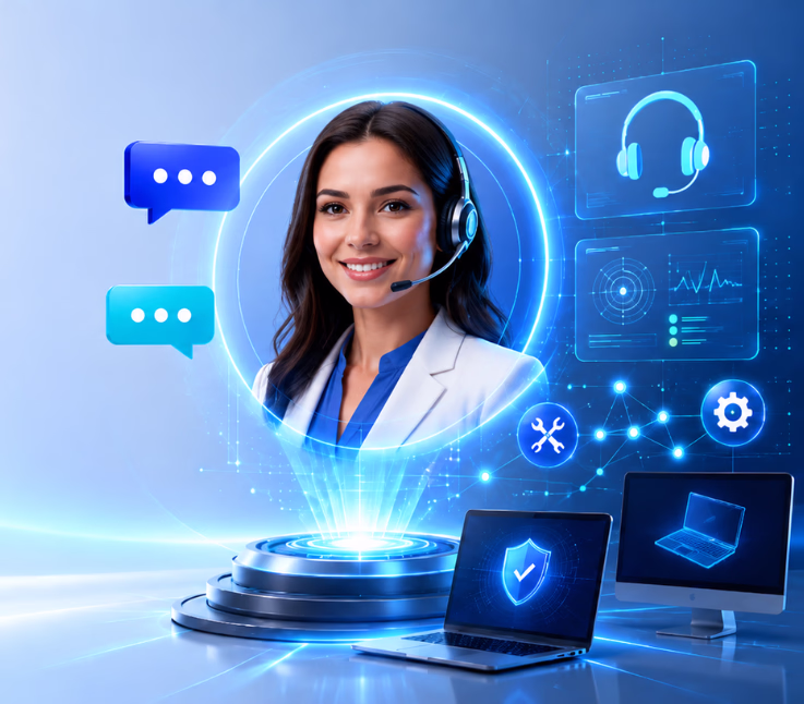 ai virtual agent for technical support demo request