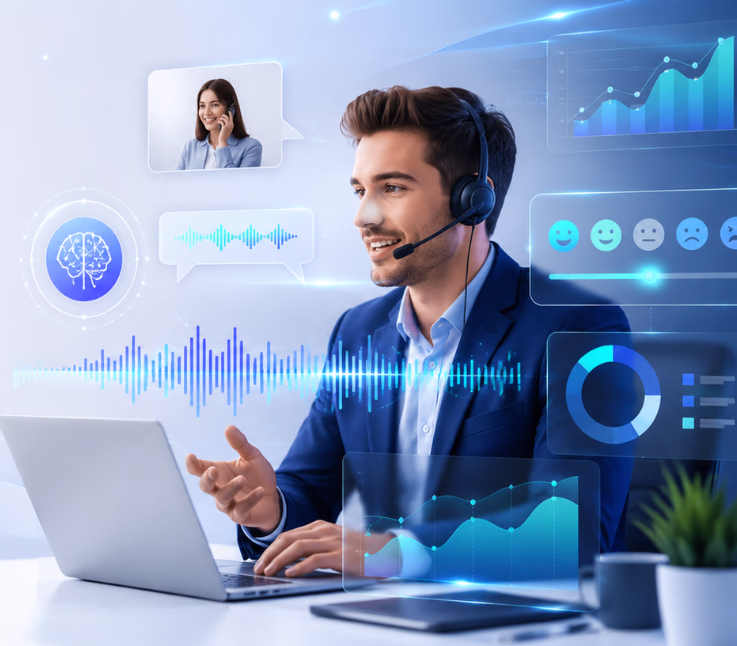 ai analyze customer sentiment sales pitch calls