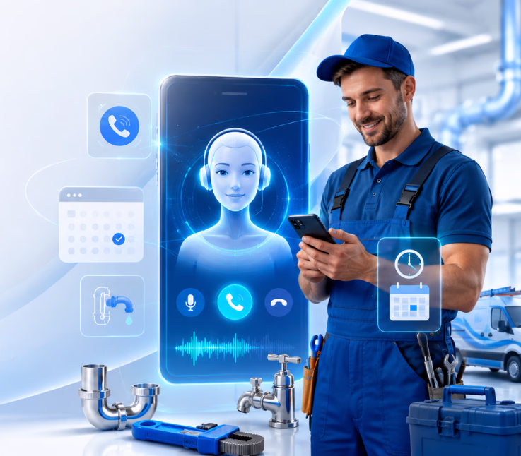 best ai calling receptionist software for plumbers