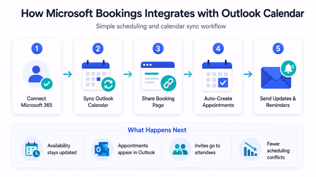 How Microsoft Bookings Integrates with Outlook Calendar