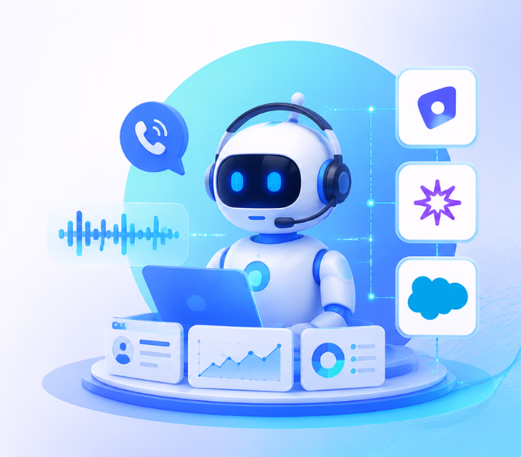 ai agent for outbound calls integration with salesforce