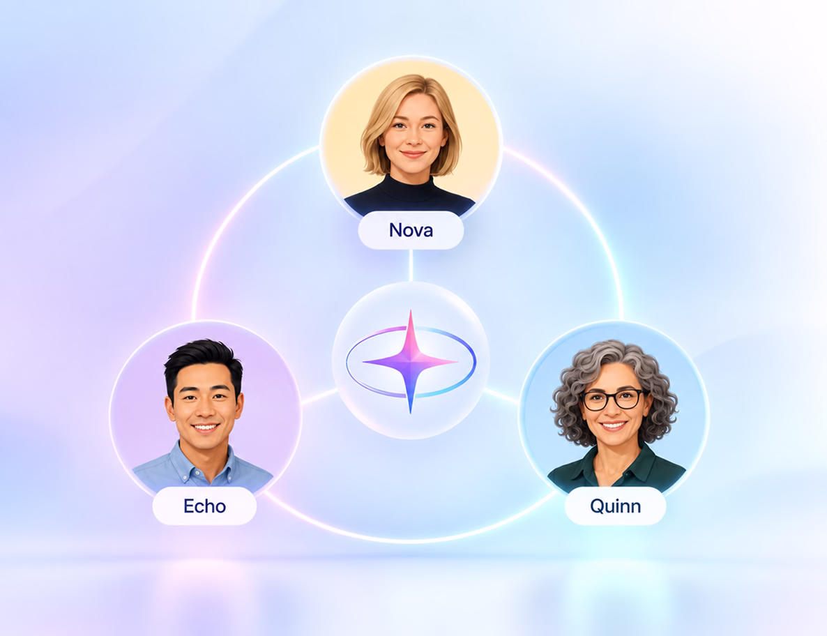 Futuristic AI Team Network Commplify